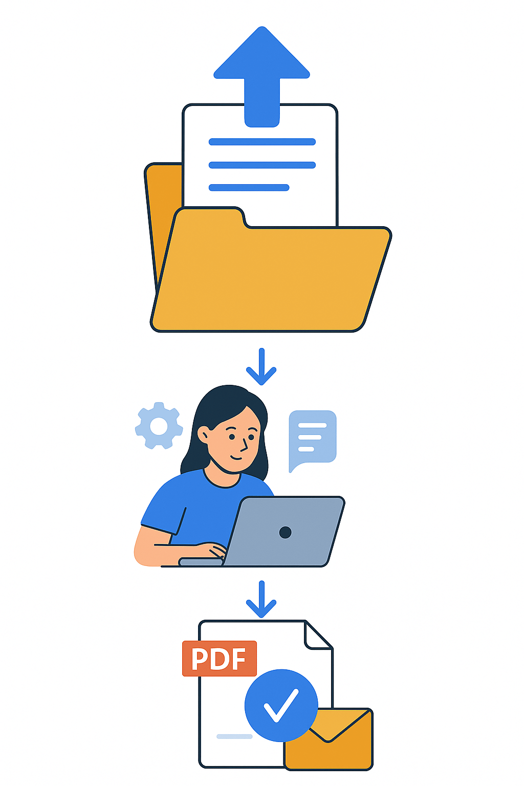 Medical Record Processing Workflow Illustration